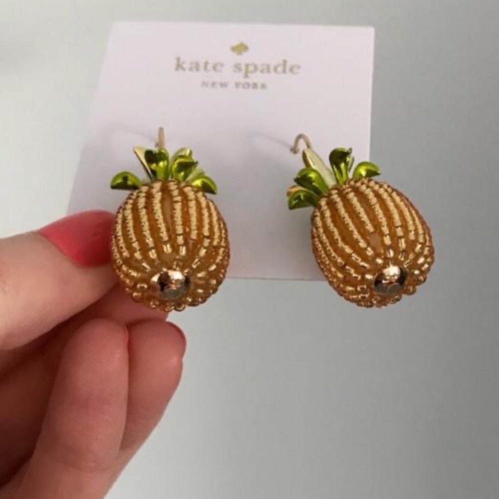 KATE SPADE • By The Pool Pineapple Drop Earrings - Picture 4 of 5